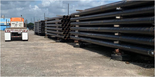 R&D Pipe Company Loaded Trucks 